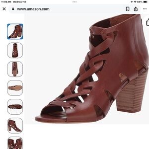 Zodiac Brown Cutout Block Heel Sandal